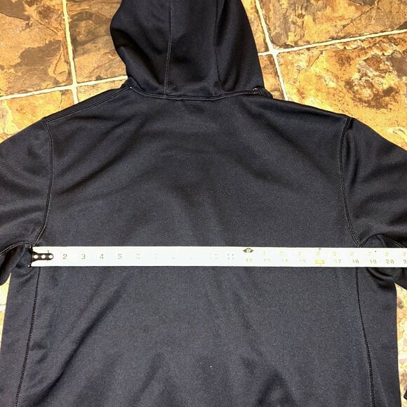 Nike Therma-FIT Hoodie Sweatshirt Men's L Black Pullover Drawstring Front Pocket - Picture 6 of 6
